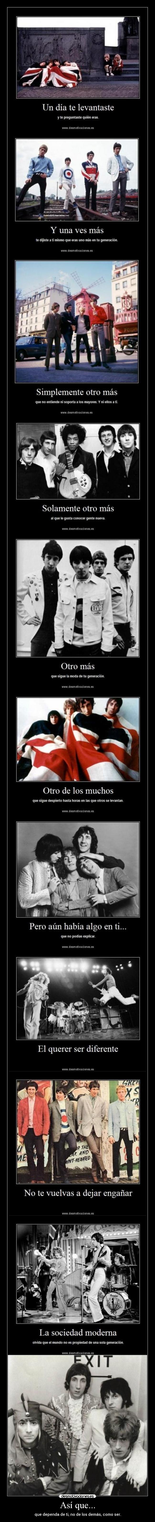 Así que... - que dependa de ti, no de los demás, como ser.