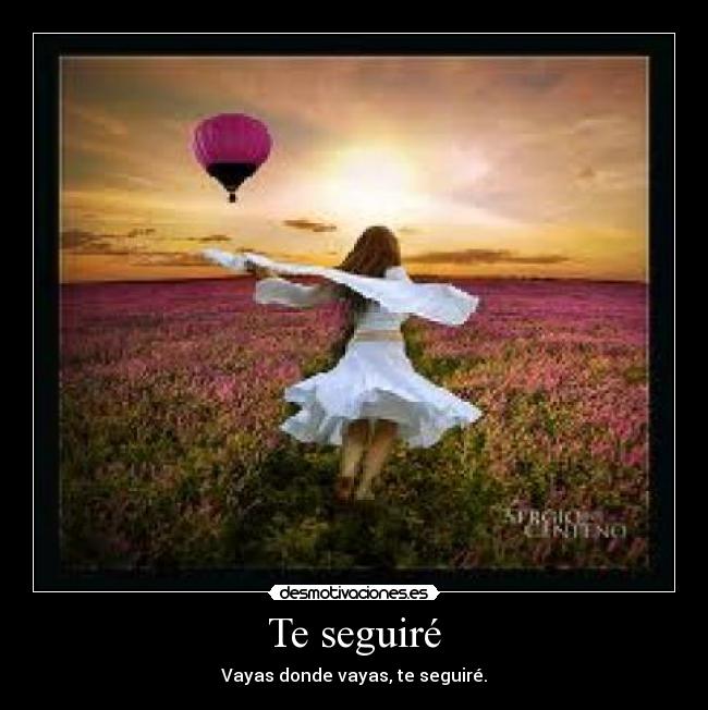 Te seguiré - Vayas donde vayas, te seguiré.