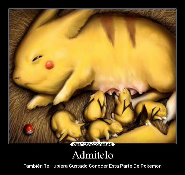 carteles admitelo pokemon mamas bebes pichu pikachu desmotivaciones