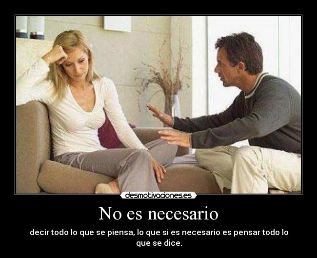 No es necesario - 