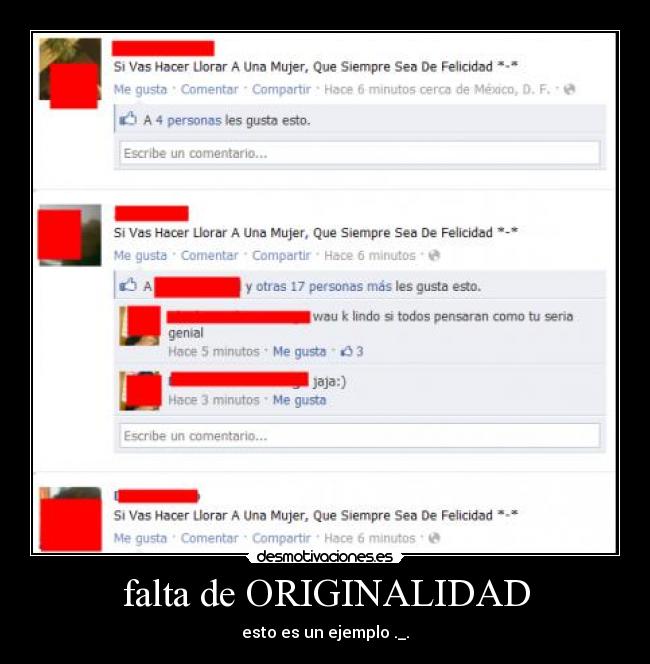 falta de ORIGINALIDAD - 