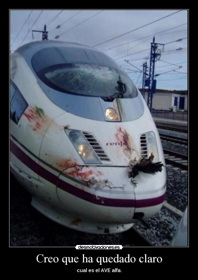 Creo que ha quedado claro - cual es el AVE alfa.