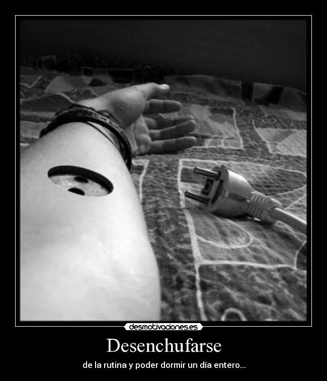 Desenchufarse - de la rutina y poder dormir un día entero...
