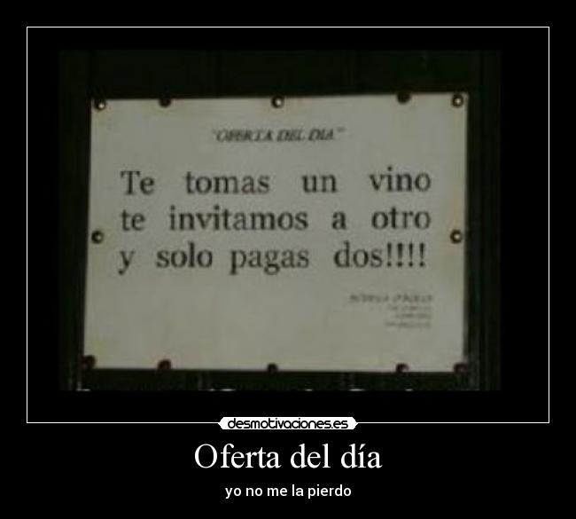 Oferta del día - yo no me la pierdo