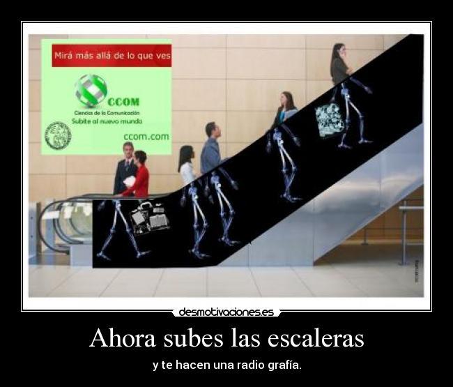 carteles escaleras rayos desmotivaciones