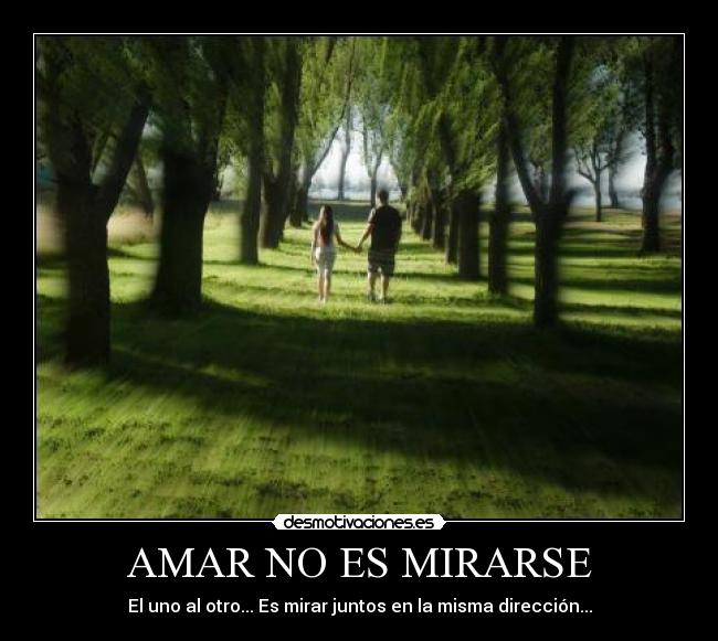 carteles washin jaqee amar amar mirarse uno otro mirar juntos misma direccion desmotivaciones