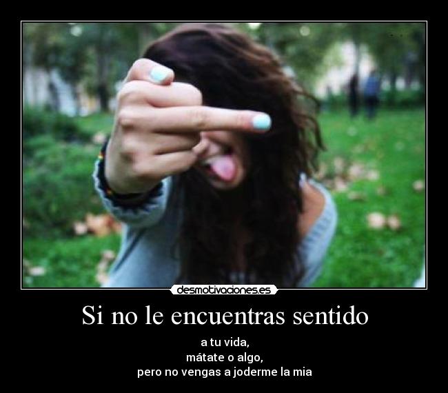 Si no le encuentras sentido -