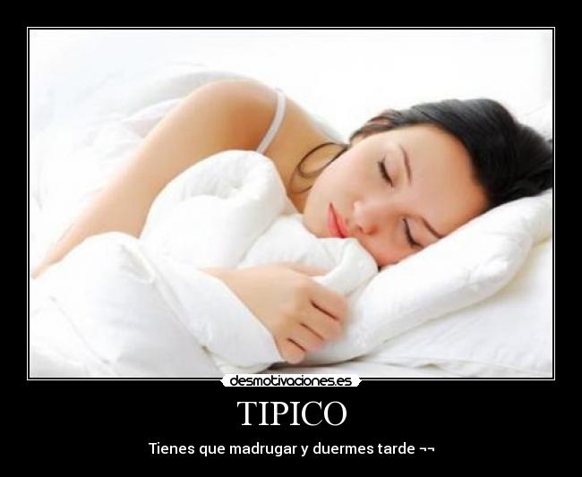 TIPICO - Tienes que madrugar y duermes tarde ¬¬
