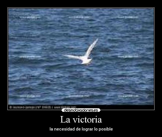 La victoria - la necesidad de lograr lo posible