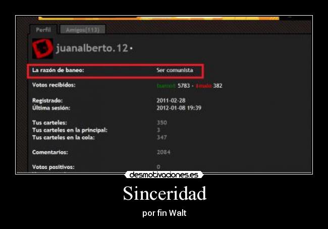 carteles sinceridad walt estrellasrojas kaf desmotivaciones