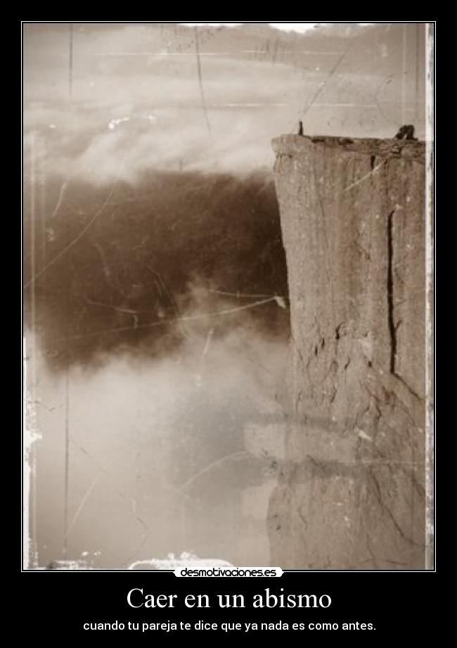 Caer en un abismo -