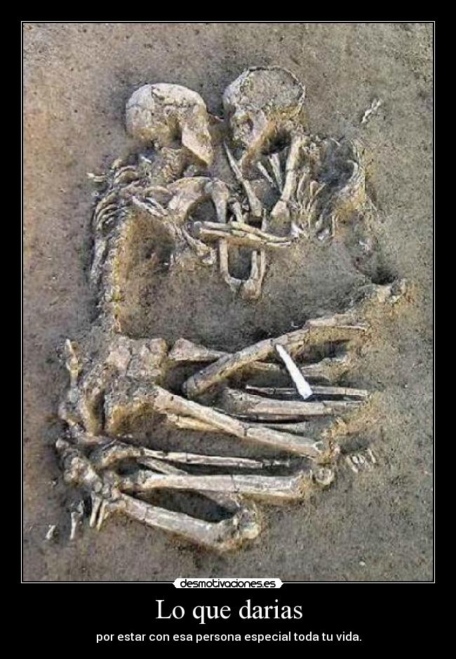 Lo que darias - por estar con esa persona especial toda tu vida.