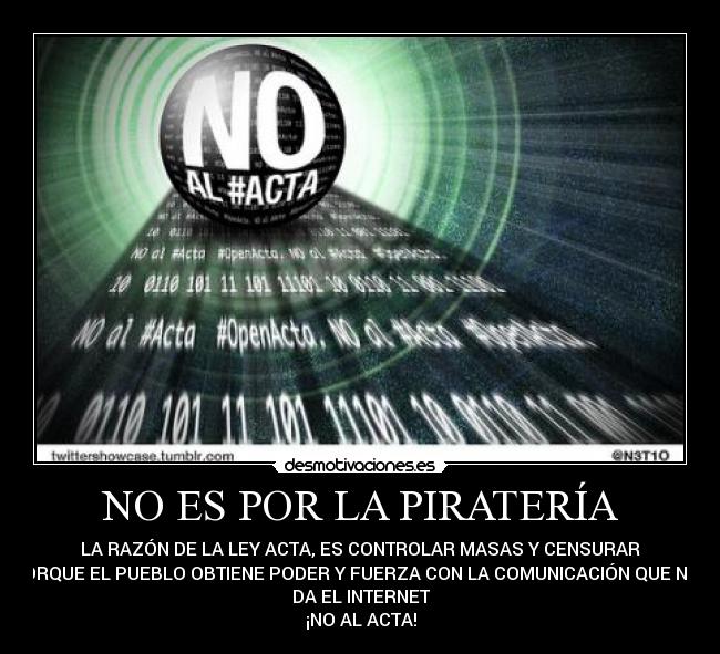 NO ES POR LA PIRATERÍA -