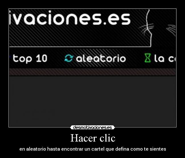 carteles hacer clic desmotivaciones