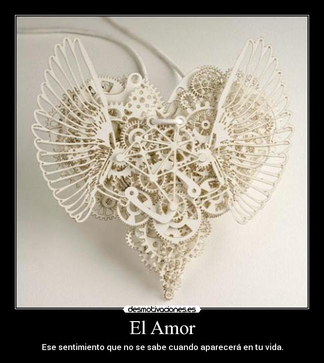 El Amor - Ese sentimiento que no se sabe cuando aparecerá en tu vida.