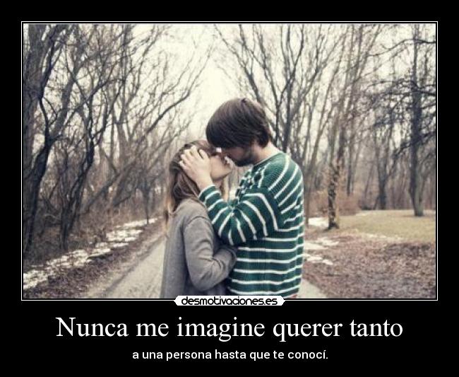 Nunca me imagine querer tanto -