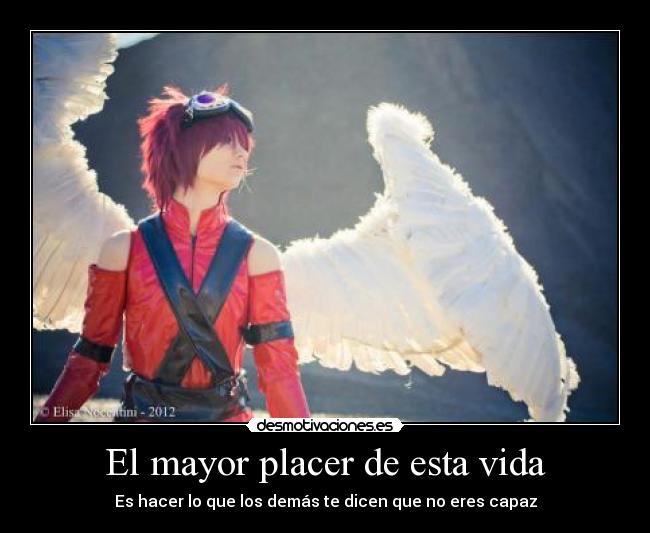 El mayor placer de esta vida - Es hacer lo que los demás te dicen que no eres capaz