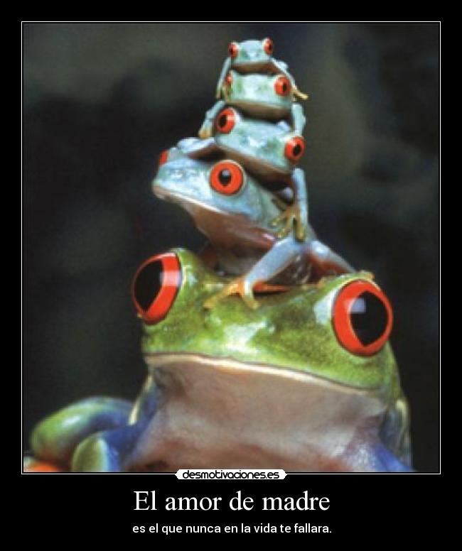 El amor de madre - es el que nunca en la vida te fallara.
