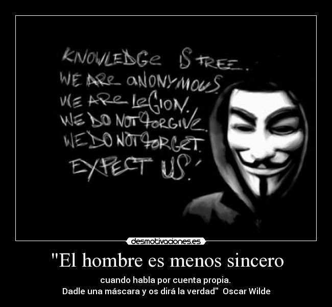 El hombre es menos sincero - 