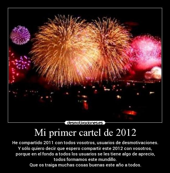 Mi primer cartel de 2012 - 
