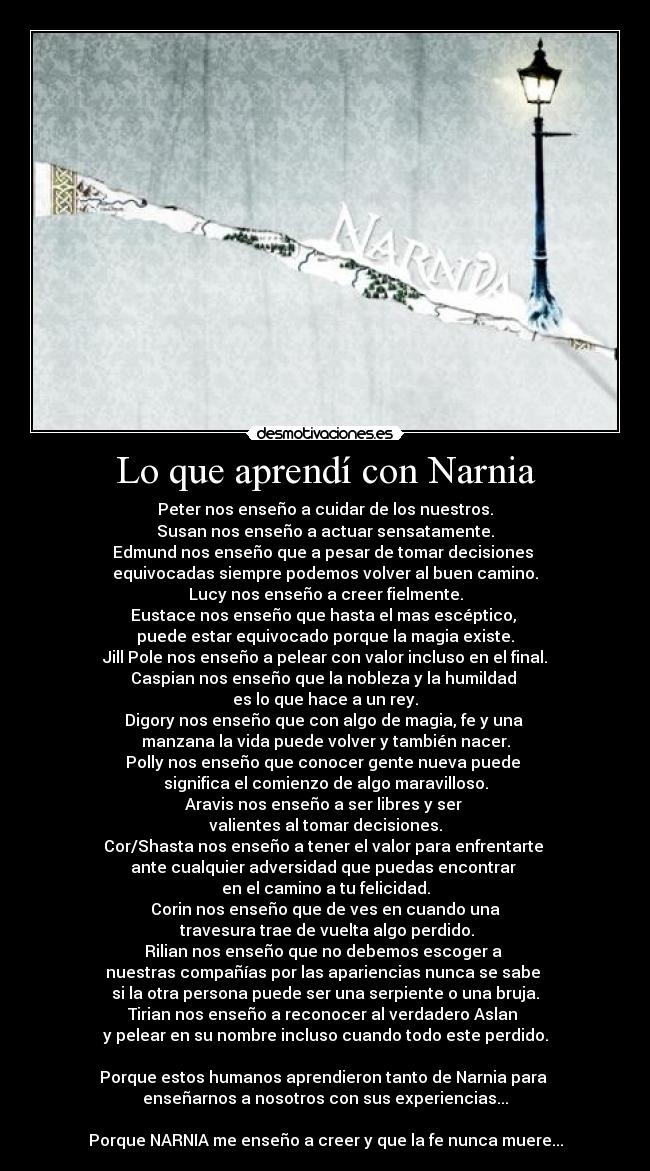 Lo que aprendí con Narnia - 