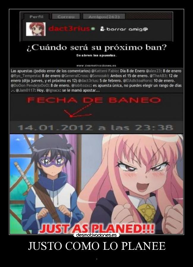 JUSTO COMO LO PLANEE -