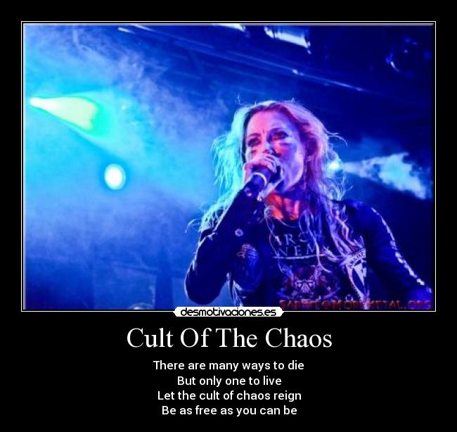 carteles arch enemy cult chaos khaos legions epico desmotivaciones