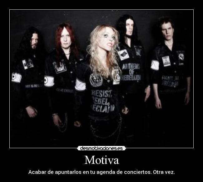 carteles arch enemy metal angela gossow amott desmotivaciones