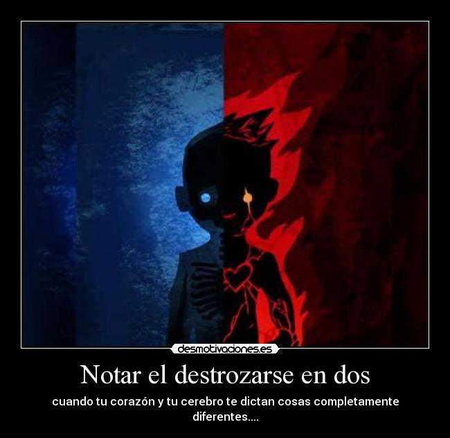 Notar el destrozarse en dos - 
