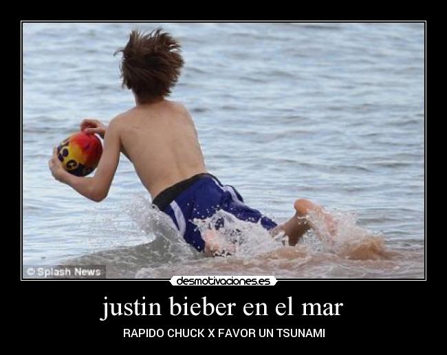 justin bieber en el mar - 