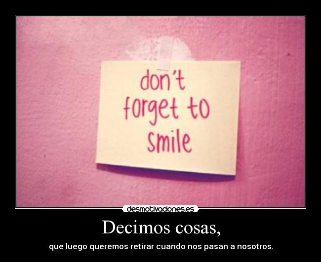 Decimos cosas, - 