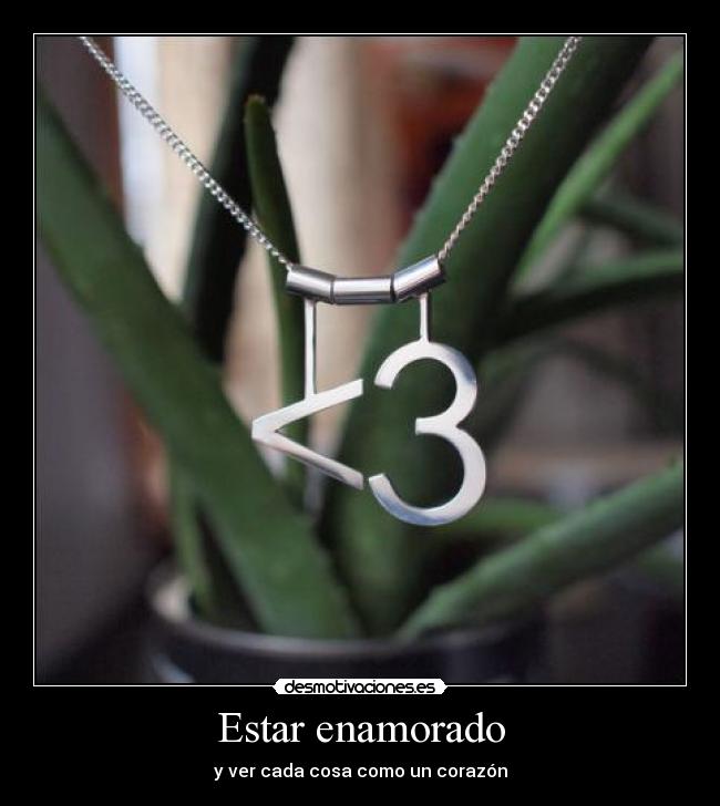 Estar enamorado - y ver cada cosa como un corazón