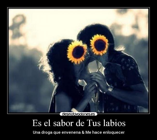 Es el sabor de Tus labios - Una droga que envenena & Me hace enloquecer