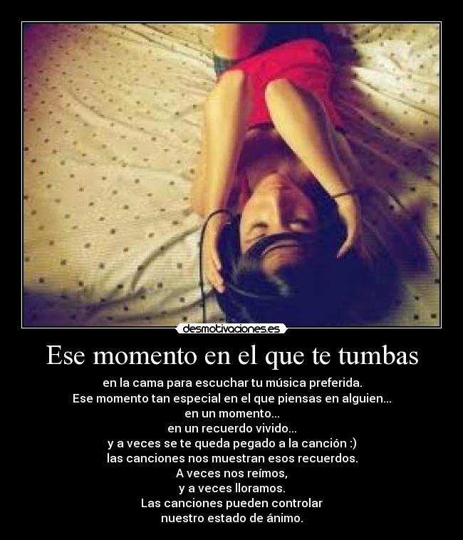 Ese momento en el que te tumbas - 