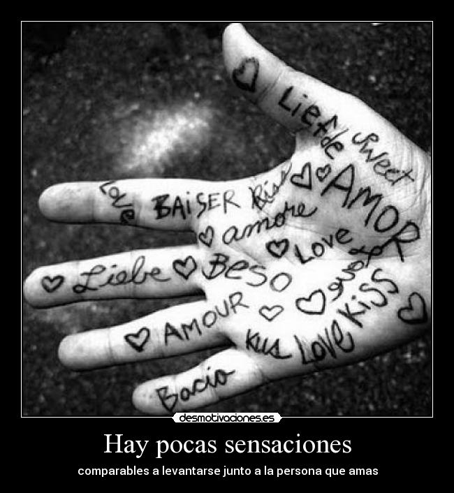 Hay pocas sensaciones - comparables a levantarse junto a la persona que amas