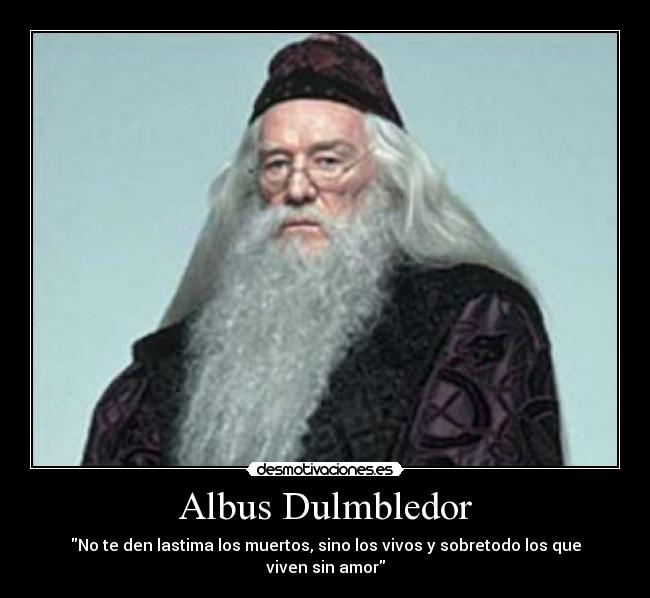 Albus Dulmbledor - No te den lastima los muertos, sino los vivos y sobretodo los que viven sin amor