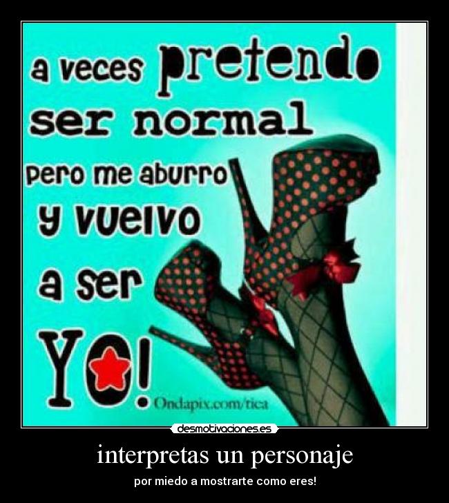 interpretas un personaje - 