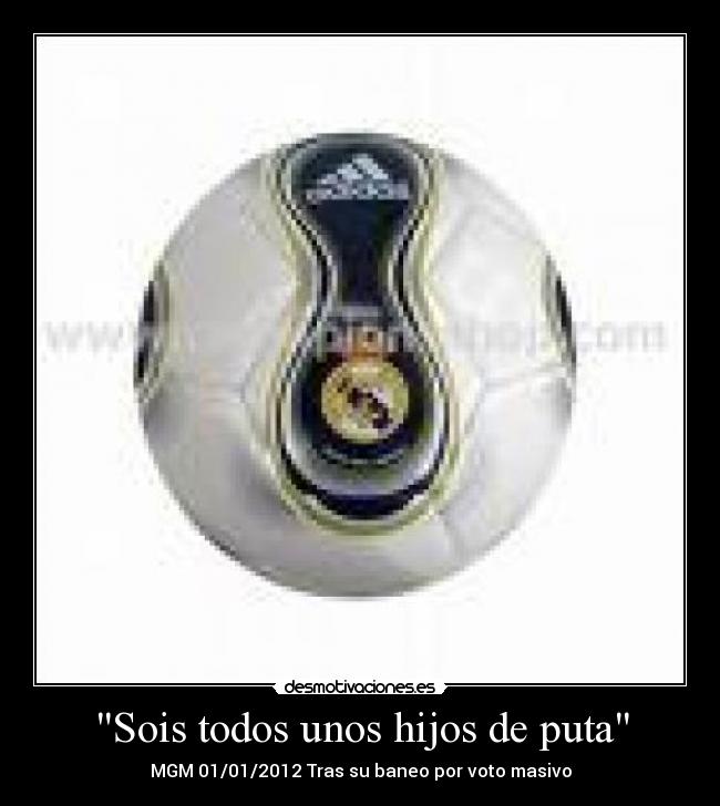 Sois todos unos hijos de puta -
