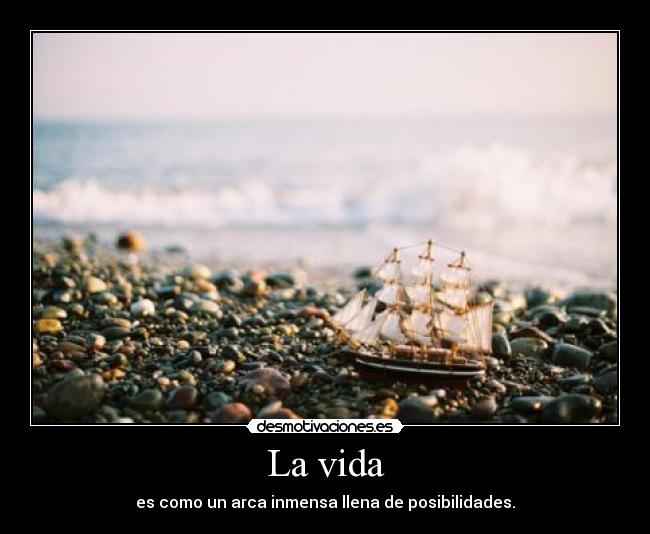 La vida - es como un arca inmensa llena de posibilidades.
