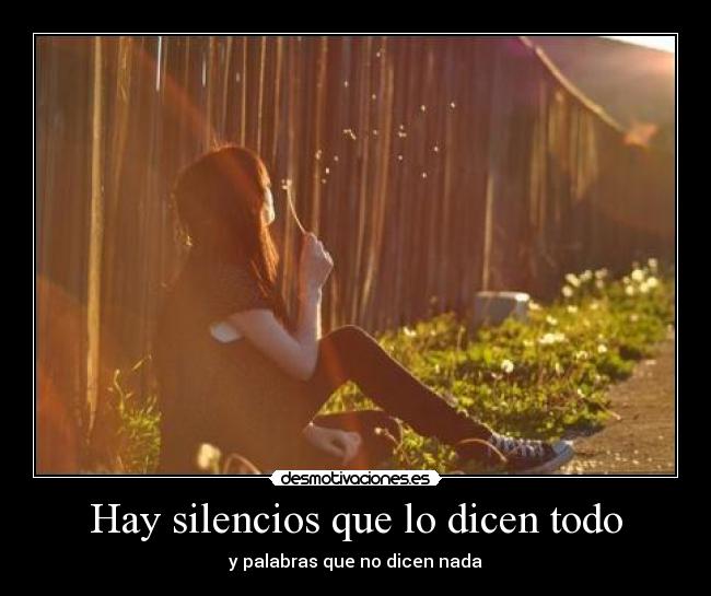 Hay silencios que lo dicen todo -
