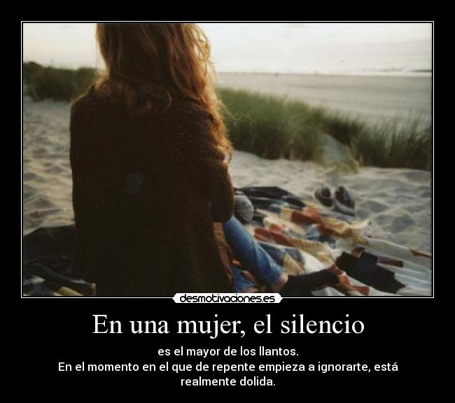 En una mujer, el silencio - 