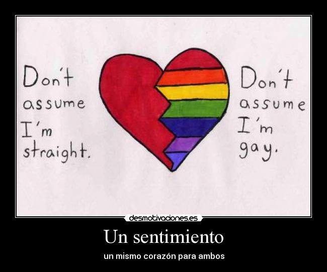 Un sentimiento - un mismo corazón para ambos