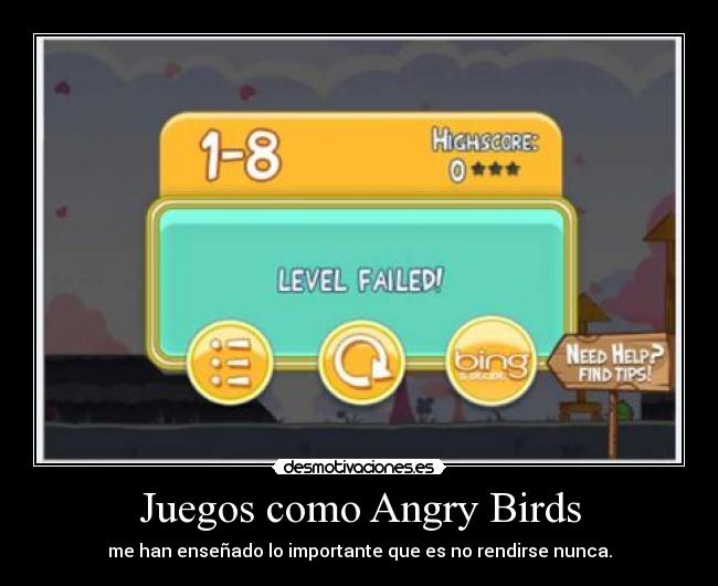 Juegos como Angry Birds -