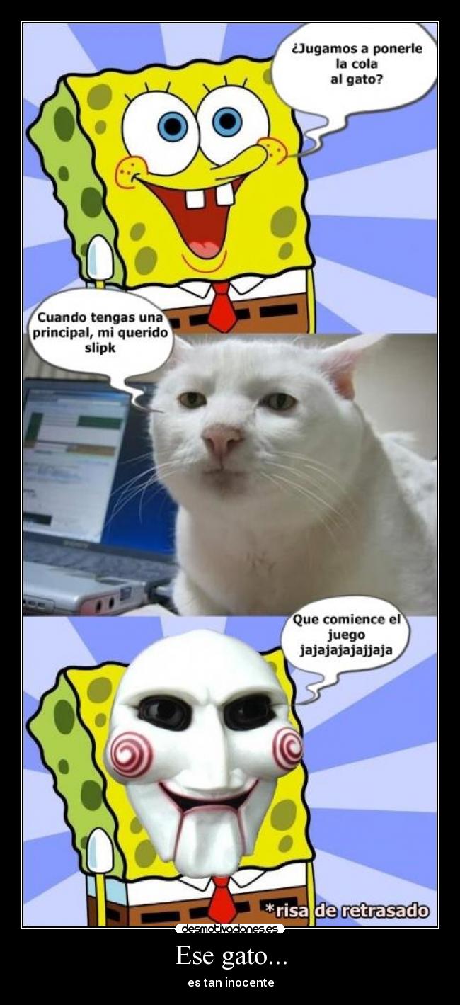 carteles slipkdemon gatosbob esponja walt desmotivaciones