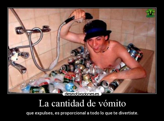 La cantidad de vómito -