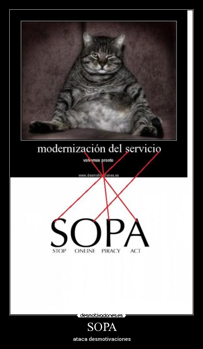 SOPA - ataca desmotivaciones