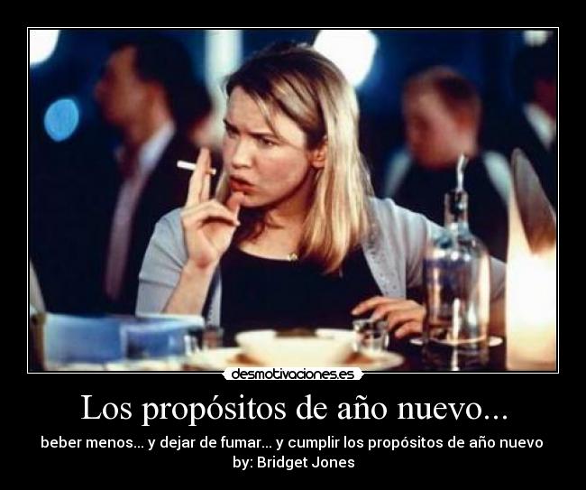 Los propósitos de año nuevo... -
