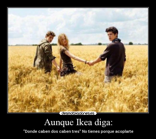 Aunque Ikea diga: - Donde caben dos caben tres No tienes porque acoplarte