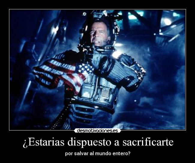carteles armageddon sacrifica por mundo desmotivaciones