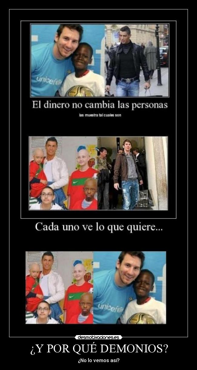 ¿Y POR QUÉ DEMONIOS? - ¿No lo vemos así?